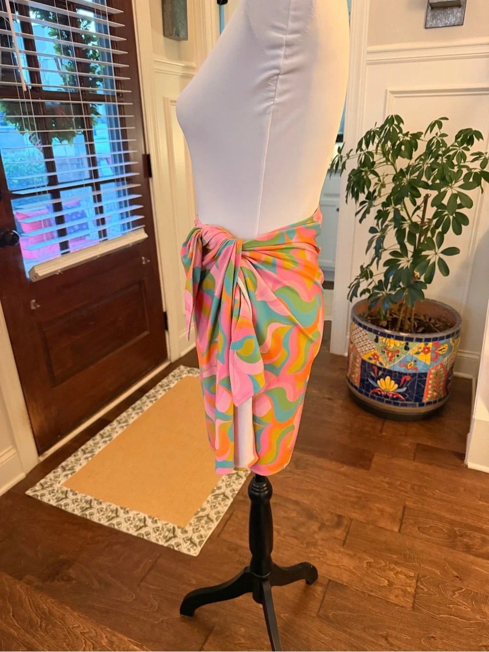 Show Me Your MuMu Disco Barbie Tie-Front Swim Sarong